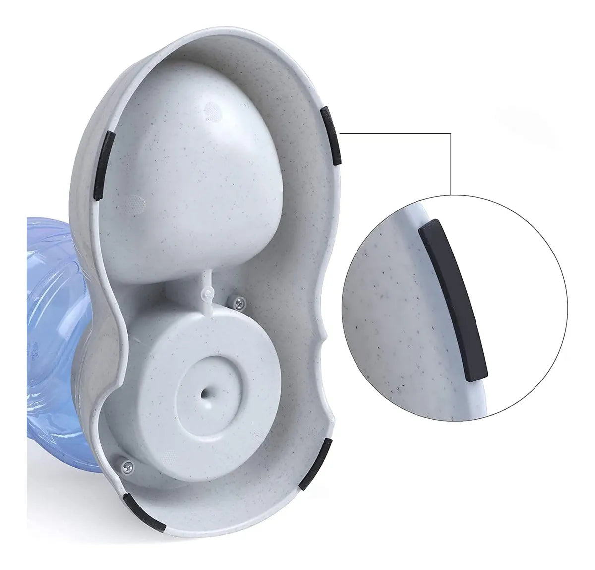 Comedero Dispenser Automático Terrapet Perros Gatos 2kg Plástico Gris o segun stock