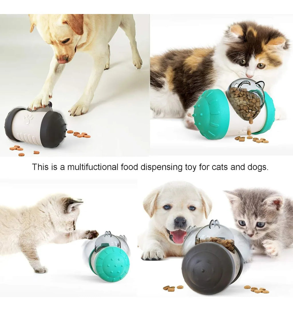 Dispensador Interactivo Snacks Para Mascotas Juguete Color Negro
