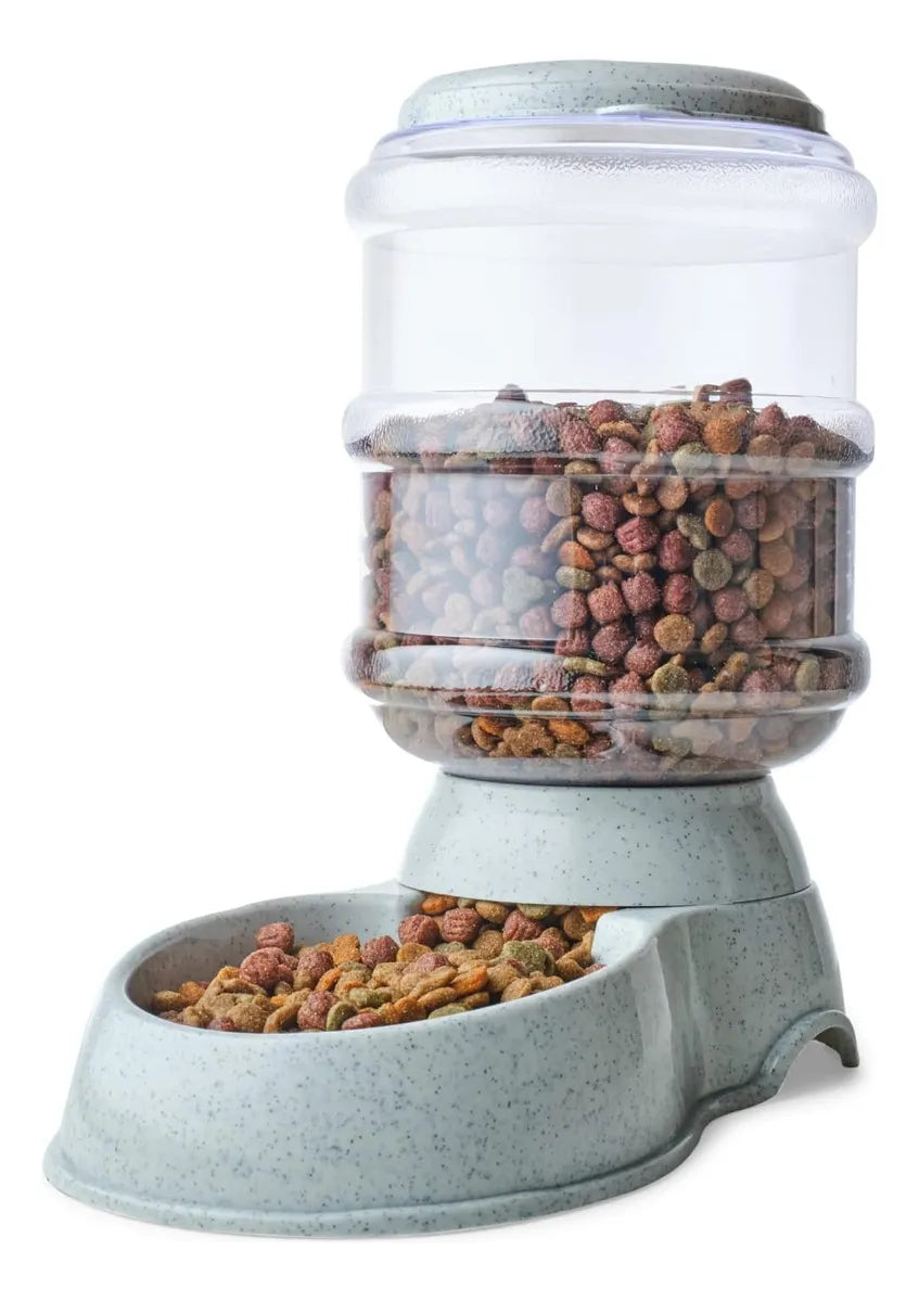 Comedero Dispenser Automático Terrapet Perros Gatos 2kg Plástico Gris o segun stock