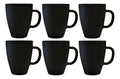 Taza Mug Vidrio Negro Mate Durax Armonia X6