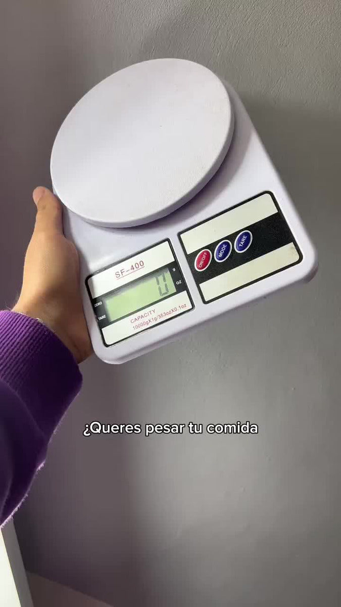 Balanza de cocina digital SQ Cozinha SF-400 pesa hasta 10kg Blanco