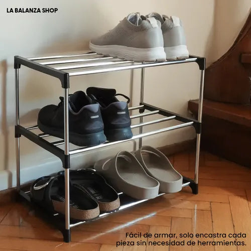 Organizador Zapatero Zapatillas Botinero Estantes Desarmable Negro