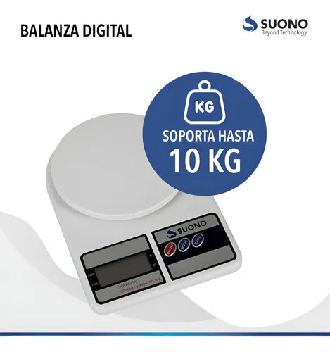 Balanza de cocina digital SQ Cozinha SF-400 pesa hasta 10kg Blanco