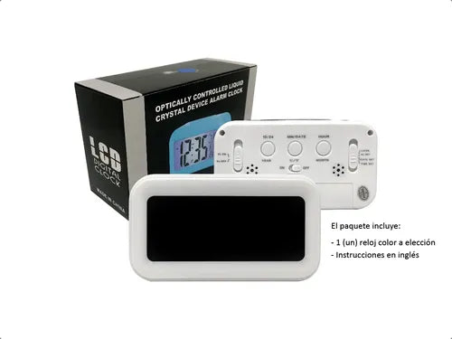 Reloj despertador digital sensor luz Genérica DESPER02 color blanco