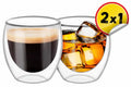 Promo 2x1 | Set de 2 Vasos Taza Doble Vidrio Térmico (150 ml)