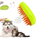 Cepillo De Vapor Para Mascotas 3 En 1 Con Spray Y Masajeador