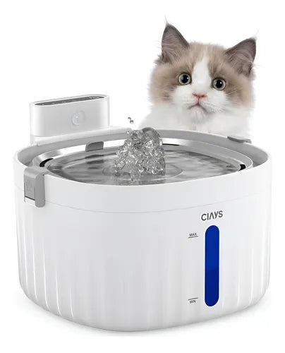 Bebedero Fuente De Agua Para Mascotas Acero Inoxidable Color Blanco