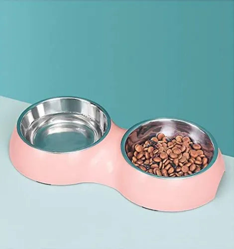Plato Para Perro Comedero Para Mascotas Doble Perros Y Gato