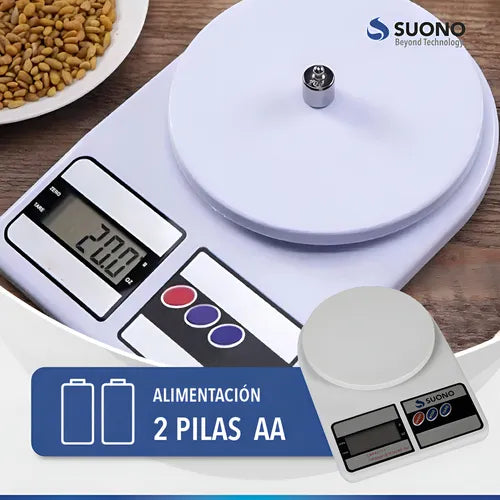 Balanza de cocina digital SQ Cozinha SF-400 pesa hasta 10kg Blanco