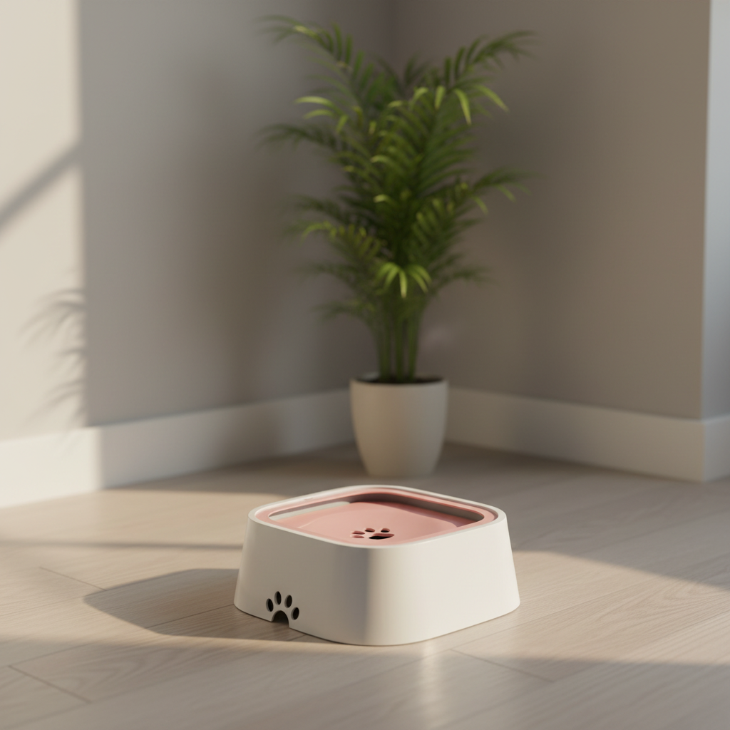 Bebedero De Agua Animales Rosa Tazon Perros Gatos Antiderrame